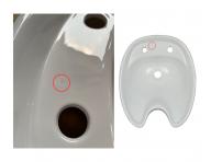 Umywalka ceramiczna do myjni fryzjerskiej Detail DHS-0325w - bia�a - II. jako�� - otarcie ceramiki