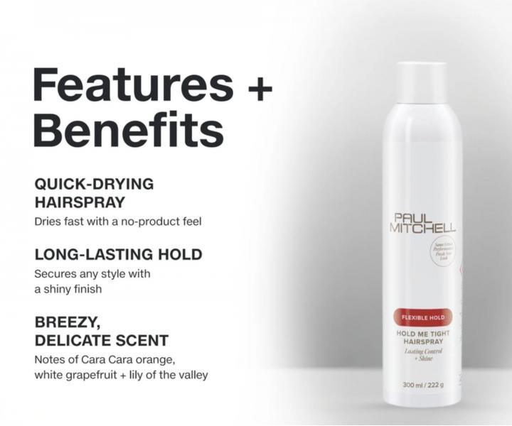 Szybkoschn�cy lakier do w�os�w Paul Mitchell Flexible Hold Hold Me Tight Hairspray - 300 ml