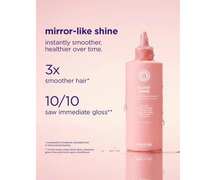 Lekka kuracja nawil�aj�ca dla d�ugotrwa�ego po�ysku w�os�w Maria Nila Gloss Rinse 3-min Gloss Hair Treatment - 200 ml