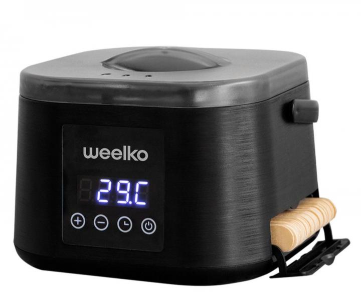 Podgrzewacz wosku do depilacji z pojemnikiem na szpatuki  Weelko Epilspat - 500 ml - czarny