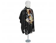 Mska peleryna do strzyenia wosw i brody Barbertime Smoky Pro Barber Cape XL - czarna