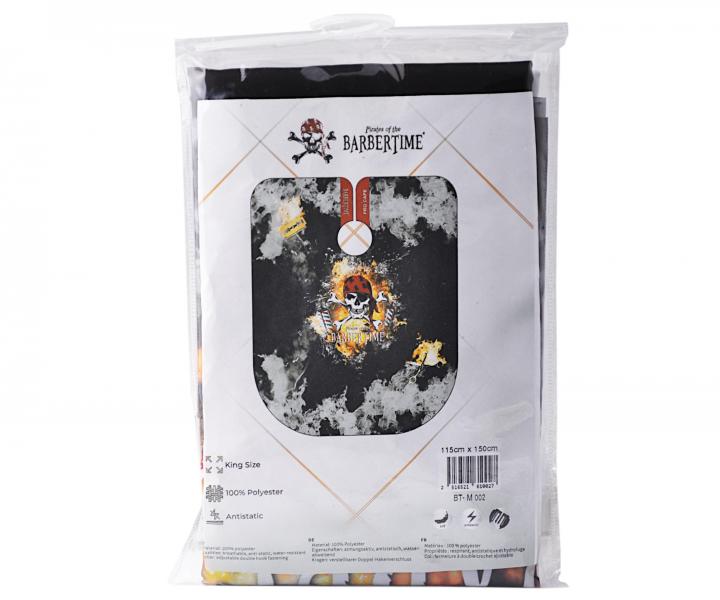 Mska peleryna do strzyenia wosw i brody Barbertime Smoky Pro Barber Cape XL - czarna
