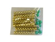 Metalowe wa�ki do w�os�w z kuleczk� Duko - �rednica 11 mm - 10 szt - z�ote