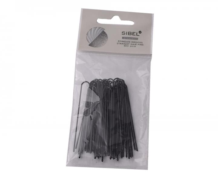Kok�wka do w�os�w prosta Sibel - 6,3 cm - 50 szt - czarna