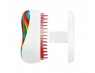 Szczotka do rozczesywania wosw Tangle Teezer Compact Rainbow Galore - biao-czerwona