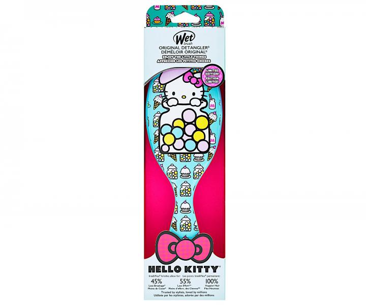 Szczotka do rozczesywania w�os�w Wet Brush Original Detangler Hello Kitty - turkusowa