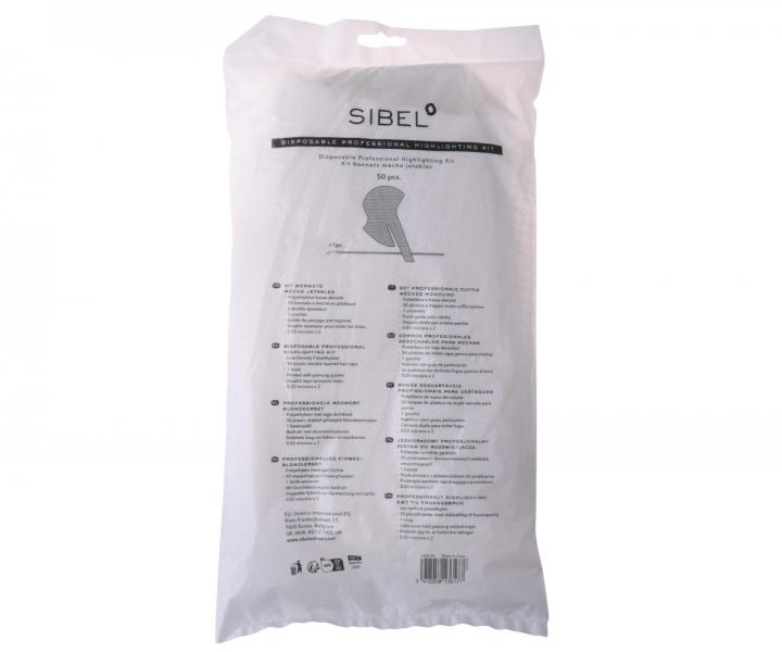 Czepek do pasemek z ochronn pelerynk na kark Sibel - 50 szt + haczyk gratis