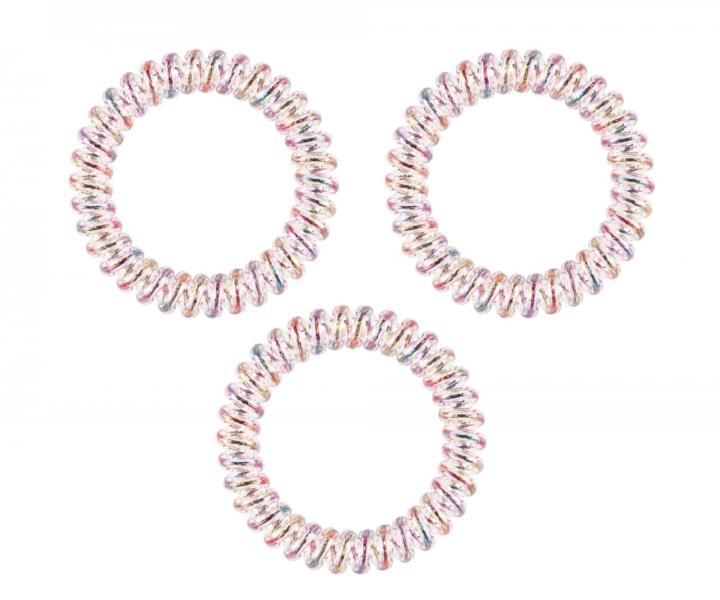 Gumka do w�os�w spiralka cienka Invisibobble Slim Vanity Fairy- t�czowa - 3 szt