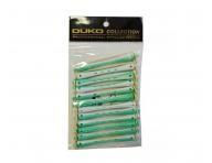Plastikowe wa�ki do trwa�ej ondulacji Duko 1161 - �rednica 6 mm - 12 szt. - zielono-bia�e