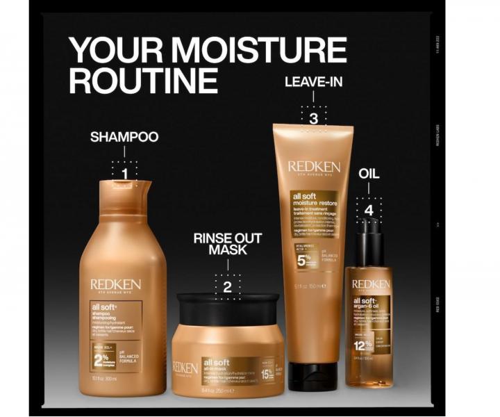 Seria od�ywcza do w�os�w suchych i �amliwych Redken All Soft