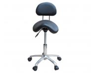 Taboret na k�kach z oparciem Detail T2- czarny (38)