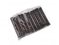 Plastikowe waki do wosw Bellazi - rednica 10 mm - 10 szt - brzowe