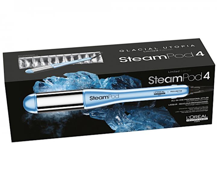 Prostownica parowa do wosw Loral Professionnel SteamPod 4 Glacial Utopia - jasnoniebieska metaliczna