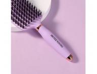 Szczotka do rozczesywania i suszenia w�os�w z w�osiem dzika i nylonowym Sister Young Ovia Hair Brush - fioletowa