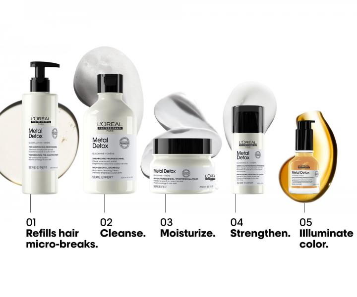 Olejek do wosw farbowanych i zniszczonych Loral Professionnel Serie Expert Metal Detox - 50 ml