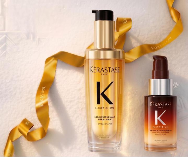 Zestaw upominkowy z olejkiem i serum na noc do w�os�w suchych K�rastase Iconics Duo Set