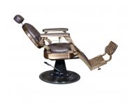 Fotel fryzjerski barberski Sibel Barburys Malone II - brzowy, mosidz patynowany