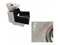 Myjnia fryzjerska Detail Luxor - czarny fotel (71) - bia�a myjnia - II. jako�� - wada szkliwa