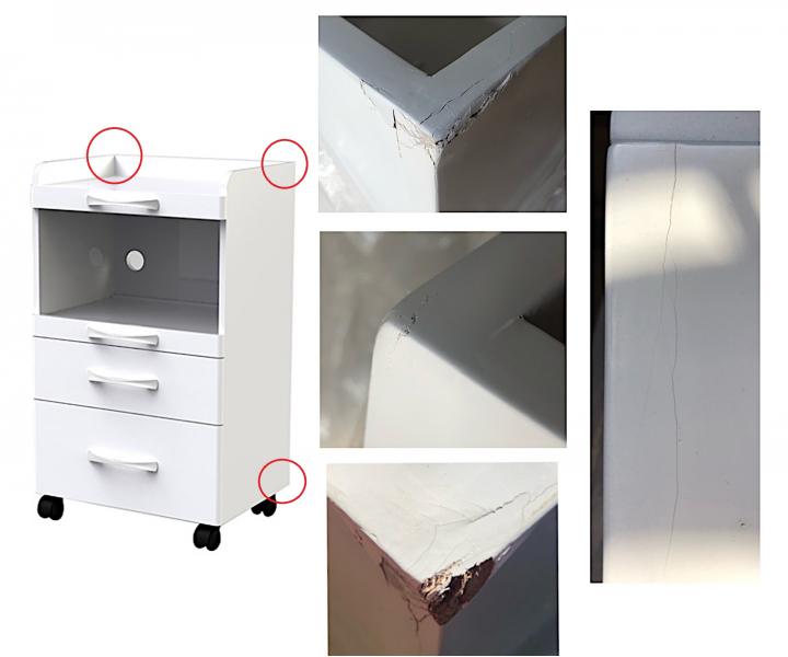 Pomocnik kosmetyczny na kkach Weelko AUX - biay - uszkodzone rogi