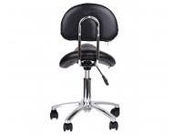 Taboret na k�kach z oparciem Detail T2- czarny (38)