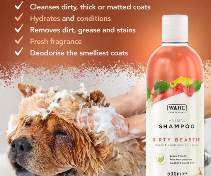Szampon oczyszczaj�cy do mocno zabrudzonej sier�ci zwierz�t Wahl Professional Animal Shampoo Dirty Beastie - 500 ml - koncentrat