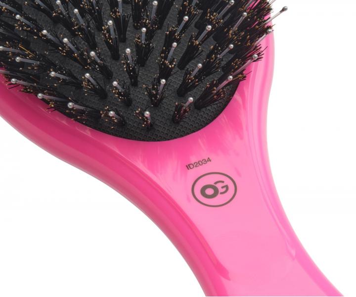 Owalna szczotka do wosw z wosia dzika i nylonu Olivia Garden Expert Care Oval - rowa