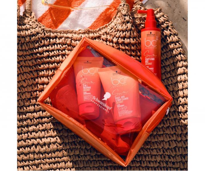 Zestaw podr�ny do w�os�w nara�onych na s�o�ce Schwarzkopf Professional BC Bonacure Sun Protect + 2 kosmetyczki gratis