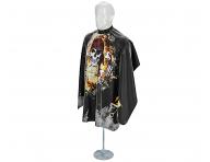 Mska peleryna do strzyenia wosw i brody Barbertime Smoky Pro Barber Cape XL - czarna