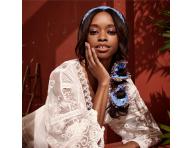 Ozdobna gumka do w�os�w spiralka Invisibobble Sprunchie Original Hola Hola - niebieska z fr�dzelkami