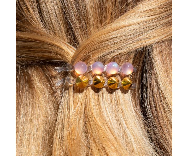 Zestaw gumka do wosw spiralka z kokard i spinki Invisibobble Wrapstar and Waver Sauvage Beauty