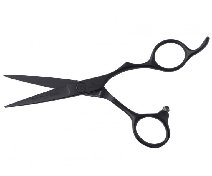 Noyczki fryzjerskie Olivia Garden SilkCut Pro Matt Black - 5" - czarne matowe