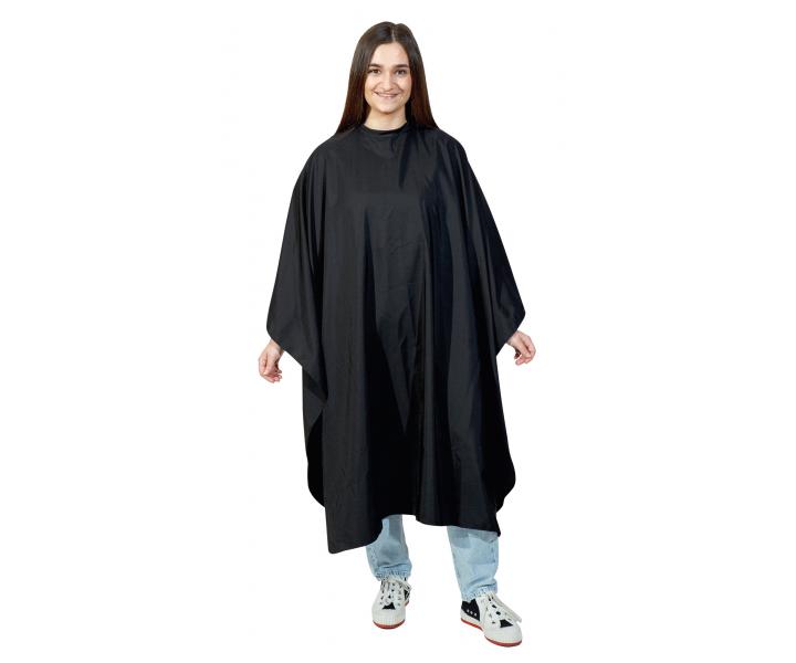 Peleryna fryzjerska do strzyenia wosw Sibel Eco 4 - czarna - na zatrzaski