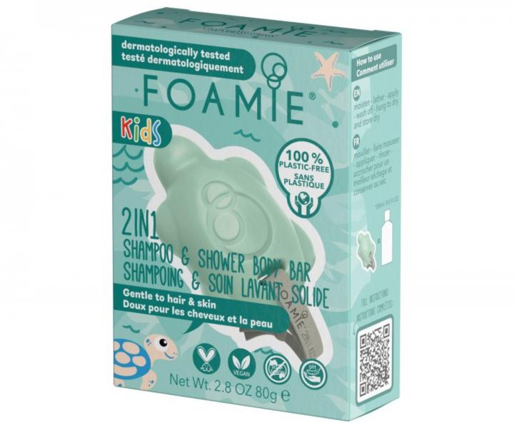 Piel�gnacja pod prysznic w kostce dla dzieci Foamie Kids 2in1 Shampoo & Shower Body Bar Mango & Coconut - 80 g