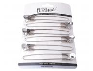 Spinki chromowane do w�os�w Eurostil Professional - 11,7 cm - srebrne - 6 szt.