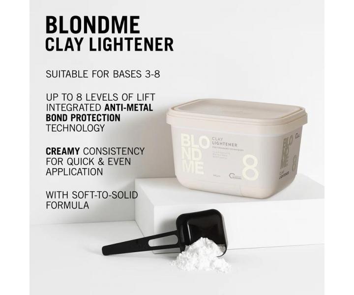 Rozja�niacz glinkowy w proszku Schwarzkopf Professional BlondMe Clay Lightener 8 - 350 g