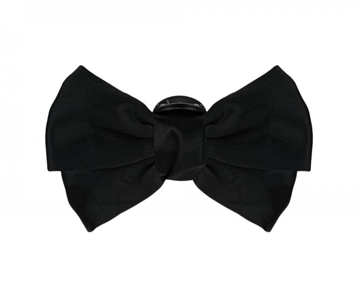 Klamra do w�os�w z aksamitn� kokard� Invisibobble Clipstar M Eclipse Nuit Knot - czarna