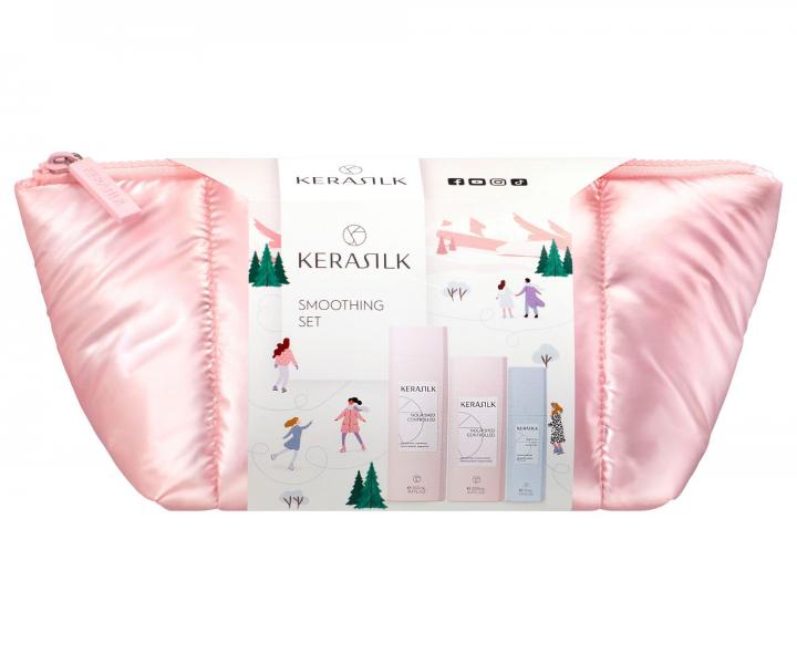 Zestaw upominkowy wyg�adzaj�cy do w�os�w niesfornych i pusz�cych si� Kerasilk Smoothing Set + kosmetyczka gratis
