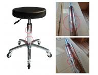 Taboret na k�kach Hairway Comfort - czarny  - II. jako��, rysy na t�oku