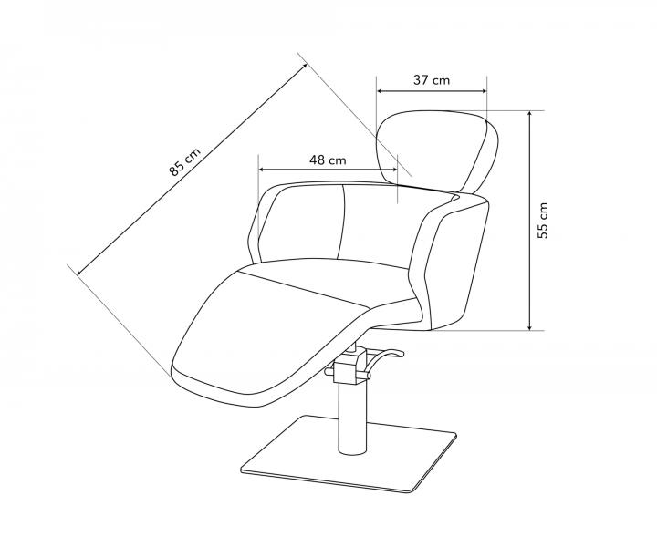 Fotel fryzjerski Sibel Ariana - ciemno szary