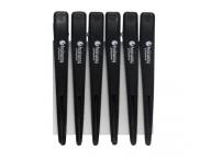 Klipsy do wosw karbonowe Hairway - 12 cm - 6 szt - czarne