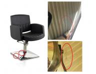 Fotel fryzjerski Detail Fast - czarny - II. jako - rysy na podstawie, wada ekoskry
