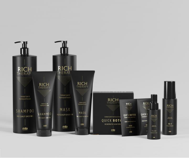 Kuracja keratynowa do w�os�w zniszczonych Mila Rich Therapy - 12 x 24 ml