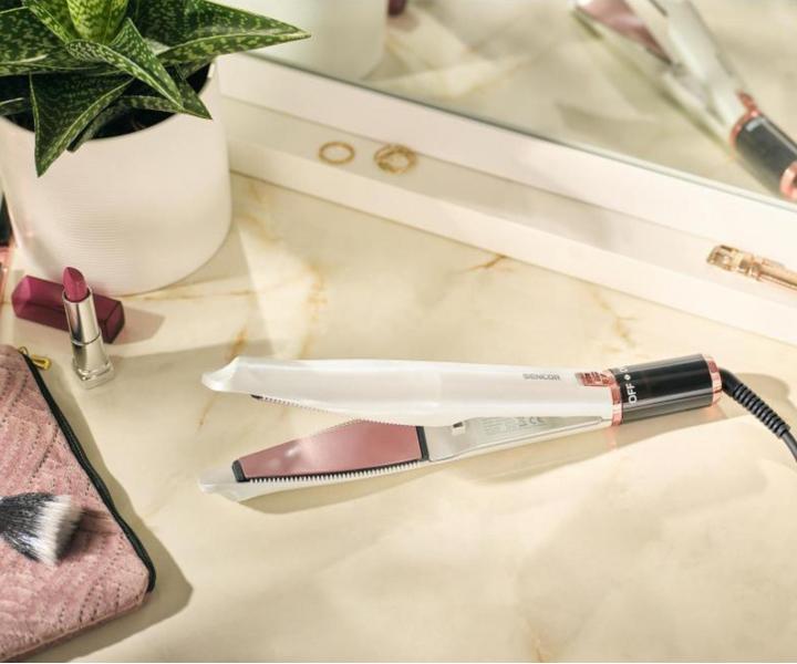 Prostownica i lokwka do wosw 2 w 1 Sencor SHI 4600GD - perowo-biaa