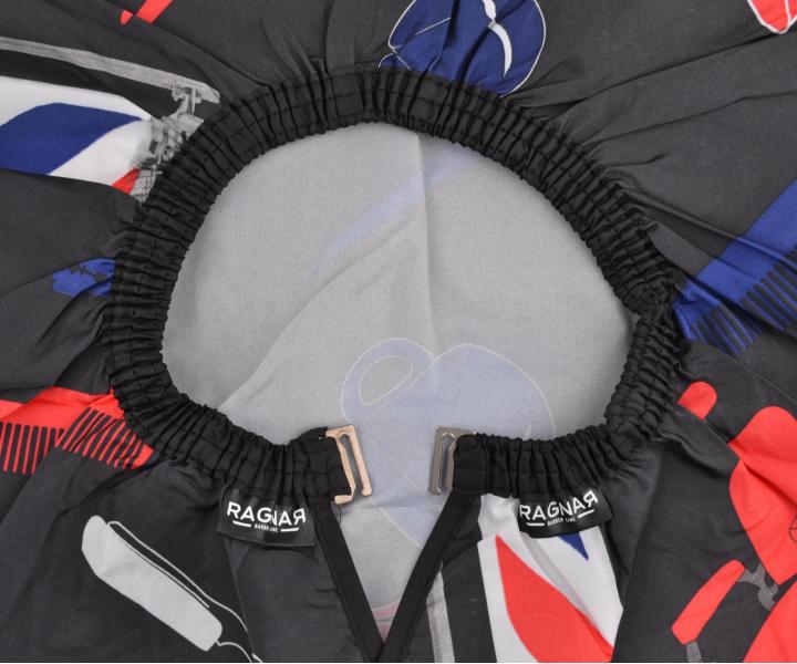 Mska peleryna do strzyenia wosw i brody Ragnar - wzr barber - metalowy haczyk