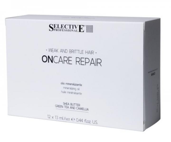 Intensywna kuracja olejowa do wosw zniszczonych i amliwych Selective Professional OnCare Repair Oil - 12 x 13 ml