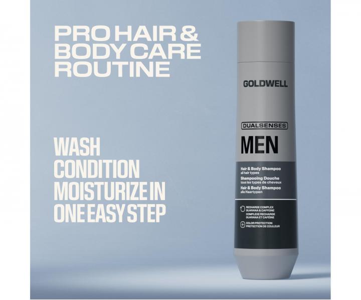 Od�wie�aj�cy szampon i �el pod prysznic dla m�czyzn Goldwell Dualsenses Men Hair & Body Shampoo - 300 ml