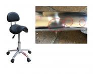 Taboret na k�kach z oparciem Detail T2- czarny (38)