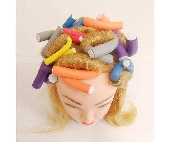 Elastyczne papiloty do wosw Hairway rednica - 10 mm, zielone - 12 szt