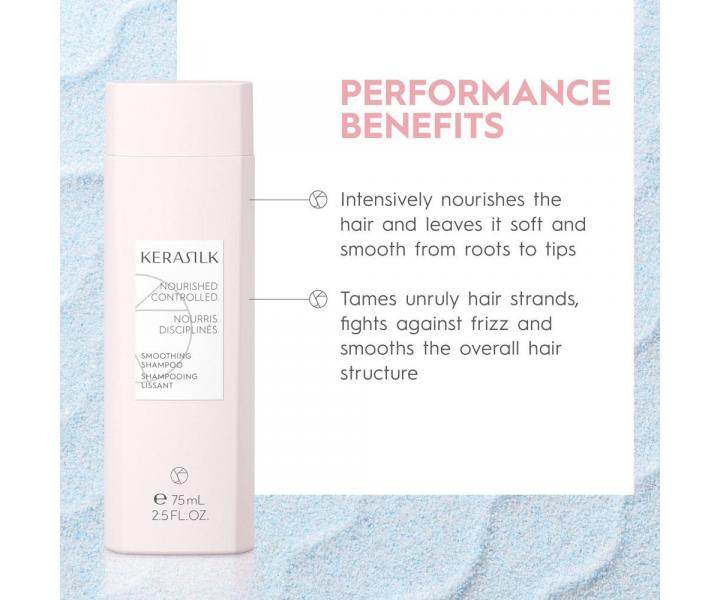 Zestaw podrny wygadzajcy do wosw krconych i niesfornych Kerasilk Smoothing Travel Set + kosmetyczka gratis