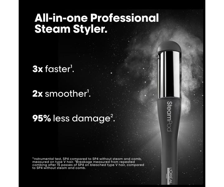 Prostownica parowa do wosw Loral Professionnel SteamPod 4 Meteora - edycja limitowana  szara metaliczna